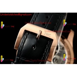 IWC Pilot's Tourbillon RMSF 43MM YG/Black Dial YG Black Leather Strap