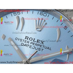 Rolex Datejust DIWF 41MM Blue Arabic Dial SS 904L Strap Swiss Caliber 3235