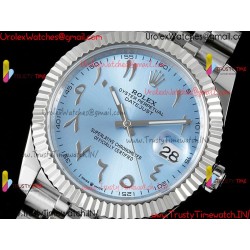 Rolex Datejust DIWF 41MM Blue Arabic Dial SS 904L Strap Swiss Caliber 3235