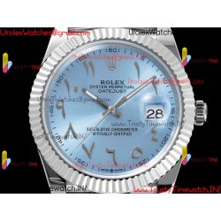 Rolex Datejust DIWF 41MM Blue Arabic Dial SS 904L Strap Swiss Caliber 3235
