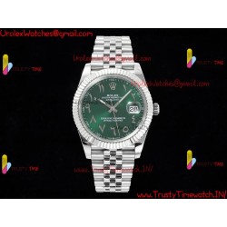 Rolex Datejust DIWF 41MM Green Arabic Dial, SS 904L Strap, Swiss Caliber 3235