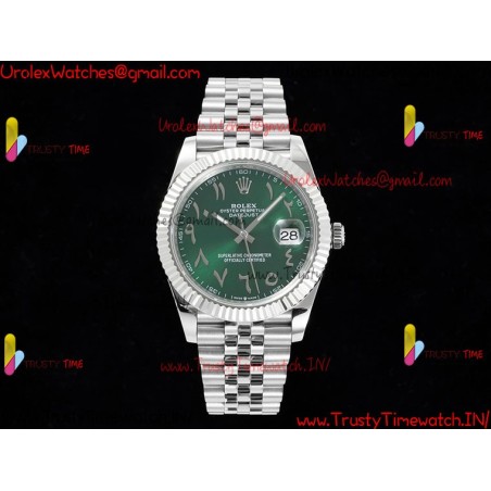 Rolex Datejust DIWF 41MM Green Arabic Dial, SS 904L Strap, Swiss Caliber 3235