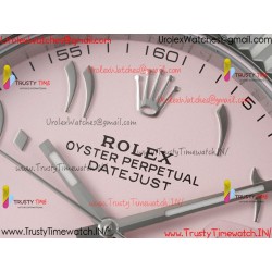 Rolex Datejust DIWF 41MM with pink Arabic dial SS 904L strap Swiss caliber 3235