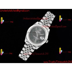 Rolex Datejust DIWF 41MM with gray Arabic dial SS 904L strap Swiss caliber 3235