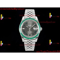 Rolex Datejust DIWF 41MM Grey Dial Diamond/SS 904L Strap Swiss Caliber 3235