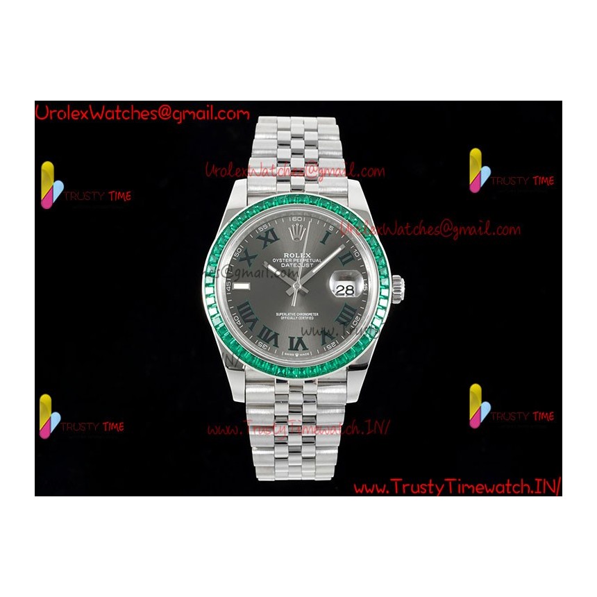 Rolex Datejust DIWF 41MM Grey Dial Diamond/SS 904L Strap Swiss Caliber 3235