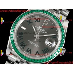 Rolex Datejust DIWF 41MM Grey Dial Diamond/SS 904L Strap Swiss Caliber 3235