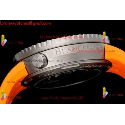 Blancpain Tech Ocean Commitment IV 45MM Black Dial Black Ceramic Case Yellow Rubber Strap Caliber 1315A