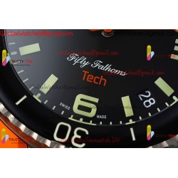 Blancpain Tech Ocean Commitment IV 45MM Black Dial Black Ceramic Case Yellow Rubber Strap Caliber 1315A
