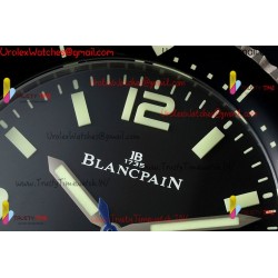 Blancpain Tech Ocean Commitment IV 45MM Black Dial Black Ceramic Case Black Rubber Strap Caliber 1315A
