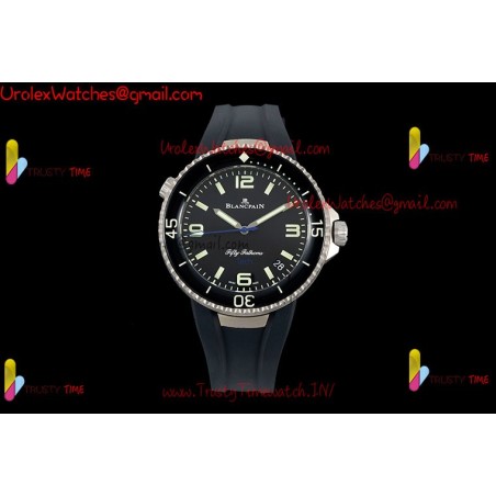 Blancpain Tech Ocean Commitment IV 45MM Black Dial Black Ceramic Case Black Rubber Strap Caliber 1315A