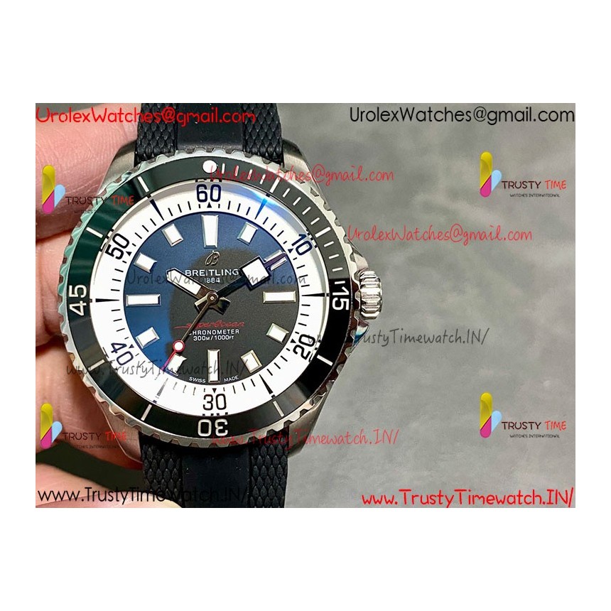 Breitling Superocean BLSF 42mm Black Dial Black Ceramic Bezel Black Rubber Strap Caliber SW200