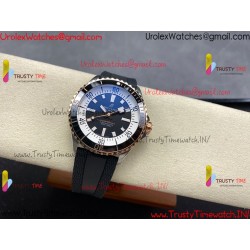 Breitling Superocean BLSF 42mm Black Dial YG/Ceramic Black Rubber Strap Caliber SW200