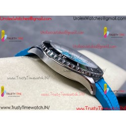 Breitling Superocean BLSF 42mm blue dial black ceramic blue rubber strap caliber SW200