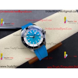 Breitling Superocean BLSF 42mm blue dial black ceramic blue rubber strap caliber SW200