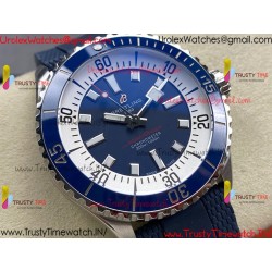 Breitling Superocean BLSF 42mm aquamarine dial black ceramic aquamarine rubber strap caliber SW200