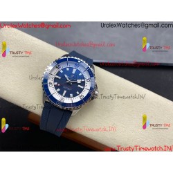Breitling Superocean BLSF 42mm aquamarine dial black ceramic aquamarine rubber strap caliber SW200