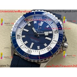 Breitling Superocean BLSF 42mm aquamarine dial black ceramic aquamarine rubber strap caliber SW200