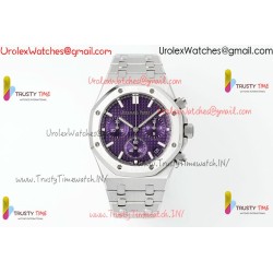 Audemars Piguet Royal Oak 26240 APSF 41MM Purple Dial SS Stainless Steel Strap Caliber 4401