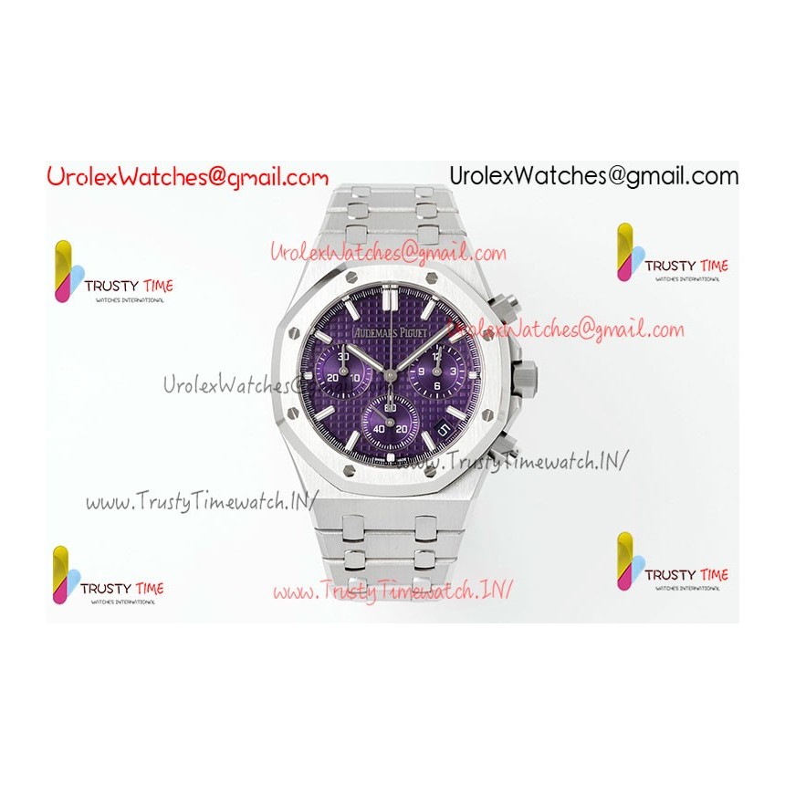 Audemars Piguet Royal Oak 26240 APSF 41MM Purple Dial SS Stainless Steel Strap Caliber 4401