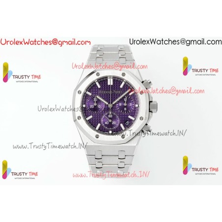 Audemars Piguet Royal Oak 26240 APSF 41MM Purple Dial SS Stainless Steel Strap Caliber 4401