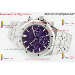 Audemars Piguet Royal Oak 26240 APSF 41MM Purple Dial SS Stainless Steel Strap Caliber 4401