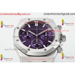 Audemars Piguet Royal Oak 26240 APSF 41MM Purple Dial SS Stainless Steel Strap Caliber 4401