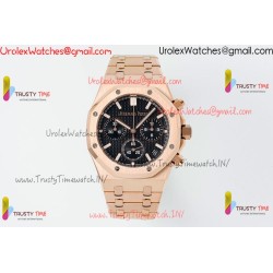 Audemars Piguet Royal Oak 26240 APSF 41MM Black Dial RG/SS Strap Caliber 4401