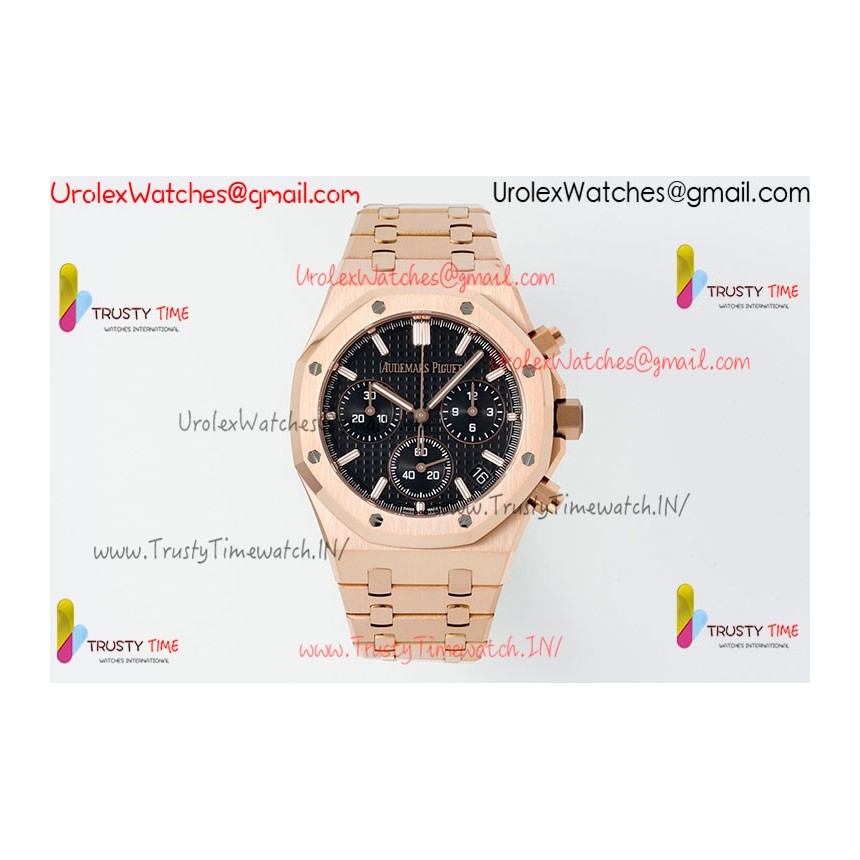 Audemars Piguet Royal Oak 26240 APSF 41MM Black Dial RG/SS Strap Caliber 4401