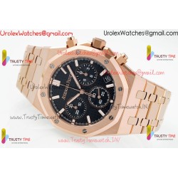 Audemars Piguet Royal Oak 26240 APSF 41MM Black Dial RG/SS Strap Caliber 4401