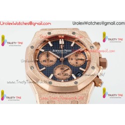 Audemars Piguet Royal Oak 26240 APSF 41MM Blue Dial RG/SS Brushed Strap Caliber 4401
