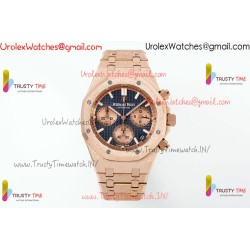 Audemars Piguet Royal Oak 26240 APSF 41MM Blue Dial RG/SS Brushed Strap Caliber 4401
