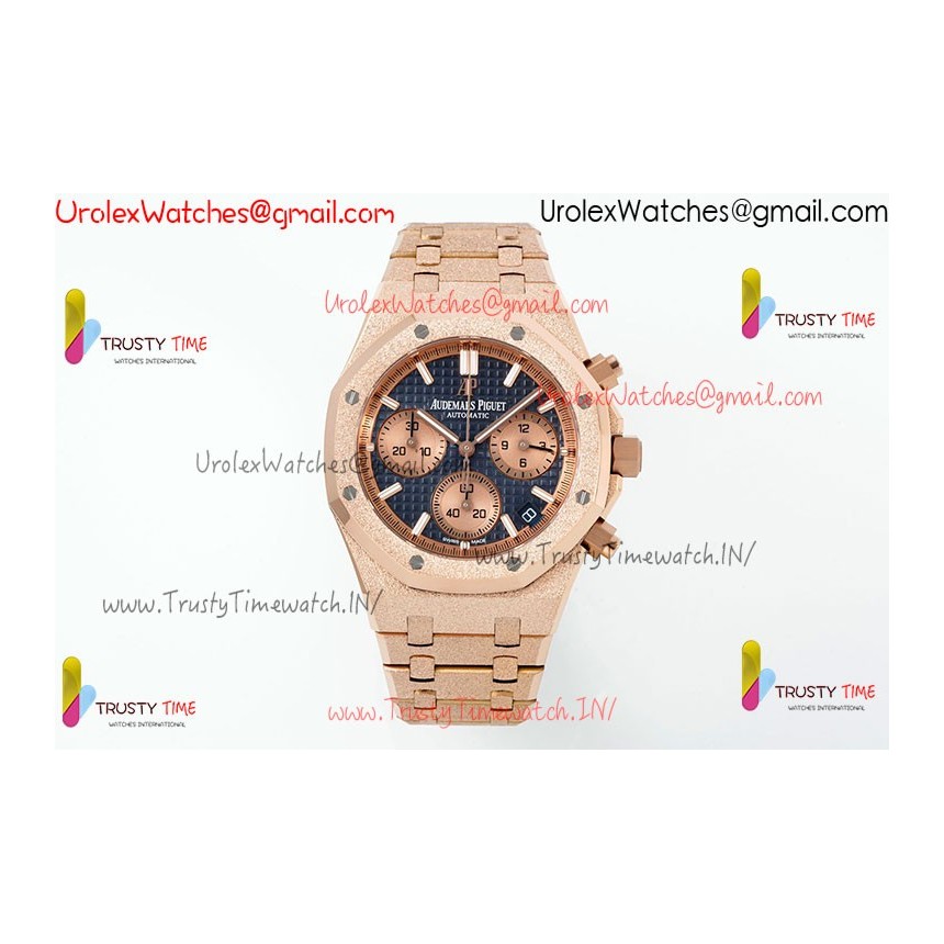 Audemars Piguet Royal Oak 26240 APSF 41MM Blue Dial RG/SS Brushed Strap Caliber 4401