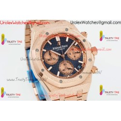 Audemars Piguet Royal Oak 26240 APSF 41MM Blue Dial RG/SS Brushed Strap Caliber 4401