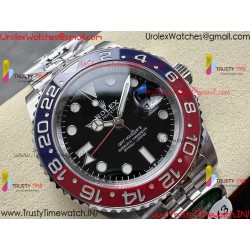 GMT-MASTER II 126710 Red/Blue Ceramic Black Dial 904L Ceramic ZF 1:1 Best Version JUBILEE Bracelet SH3285