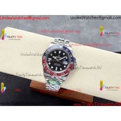 GMT-MASTER II 126710 Red/Blue Ceramic Black Dial 904L Ceramic ZF 1:1 Best Version JUBILEE Bracelet SH3285