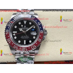 GMT-MASTER II 126710 Red/Blue Ceramic Black Dial 904L Ceramic ZF 1:1 Best Version JUBILEE Bracelet SH3285