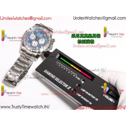 Rolex Daytona PPMF Blue Mother-of-Pearl Dial Silver Diamond Case 904L Oyster Bracelet Caliber 4130