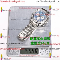 Rolex Daytona PPMF Blue Mother-of-Pearl Dial Silver Diamond Case 904L Oyster Bracelet Caliber 4130