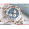 Rolex Daytona PPMF Blue Mother-of-Pearl Dial Silver Diamond Case 904L Oyster Bracelet Caliber 4130
