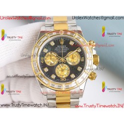 Rolex Daytona PPMF Black Mother-of-Pearl Dial Diamonds /Gold Case  904L/Gold Oyster Bracelet Caliber 4130