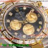 Rolex Daytona PPMF Black Mother-of-Pearl Dial Diamonds /Gold Case  904L/Gold Oyster Bracelet Caliber 4130