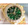 Rolex Daytona PPMF Green Mother-of-Pearl Dial Diamonds Gold Case Gold Oyster Bracelet Caliber 4130