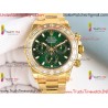 Rolex Daytona PPMF Green Mother-of-Pearl Dial Diamonds Gold Case Gold Oyster Bracelet Caliber 4130
