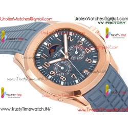 Patek Philippe Aquanaut 5261-001 VVF gray-blue dial rose gold case gray-blue rubber strap caliber 9015