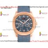Patek Philippe Aquanaut 5261-001 VVF gray-blue dial rose gold case gray-blue rubber strap caliber 9015