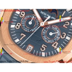 Patek Philippe Aquanaut 5261-001 VVF gray-blue dial rose gold case gray-blue rubber strap caliber 9015
