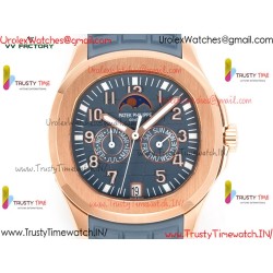 Patek Philippe Aquanaut 5261-001 VVF gray-blue dial rose gold case gray-blue rubber strap caliber 9015