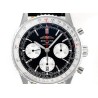 Navitimer B01 43mm SS B50 Best Edition Black Dial White Subdial On Black Leather Strap A7750
