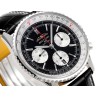 Navitimer B01 43mm SS B50 Best Edition Black Dial White Subdial On Black Leather Strap A7750